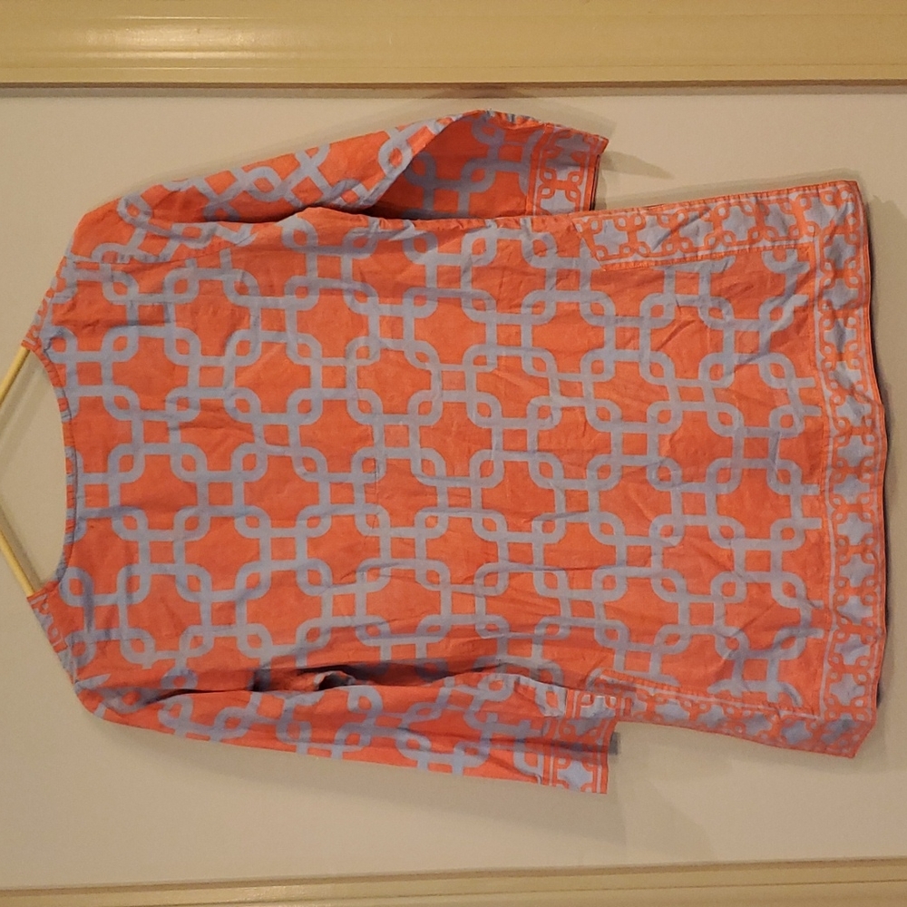 Gretchen Scott Small Orange/Pink Blue/Purple Tunic - Picture 4 of 6
